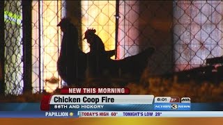 Chicken coop fire damages Omaha house [upl. by Ajnat]