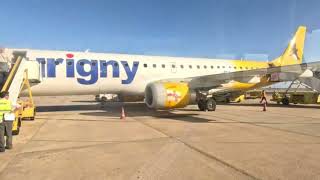 The last ever Aurigny EMB195 to Faro 27 October 2023 GNSEY [upl. by Ardnat565]