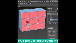 EDITABLE POLY INSET amp EXTRUDE  3DS MAX 3dsmaxtutorials 3dsmaxarchitecture 3dsmax2023 [upl. by Beyer52]