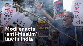 Modi implements controversial ‘antiMuslim’ law in India [upl. by Ecirum]