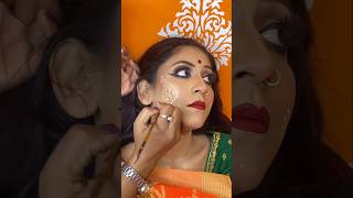 Real Bengali bridal makeup tutorialmakeup bridalmakeup shortvideo [upl. by Vezza]