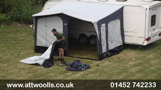 Vango Riviera All Season Awning Pitching amp Packing Video [upl. by Aisanahta577]