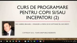 Curs de programare online pentru incepatori  copii  Curs 2 [upl. by Fahey]