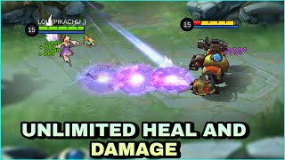 RAFAELA BEST BUILD UNLIMITED HEAL  TOP 1 GLOBAL RAFAELA  MLBB [upl. by Annaeirb]