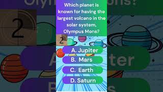 Largest volcano in solar system olympus monsviral space quiz shorts shorteducation facts [upl. by Adalai]