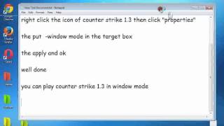 Window Mode of Counter Strike 13 [upl. by Neenaej475]