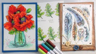 Top 5 Techniques for Using Watercolor Markers [upl. by Aratahc821]