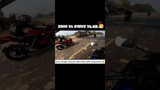 Z900 vs R15v3😂vs v2 drag🤬🤬 AD01rider viralvideo viralshort bigboss trandingrell [upl. by Nnaacissej559]