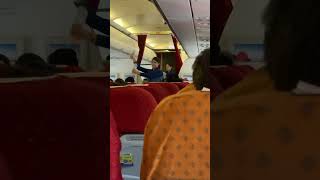 Air Hostesses Giving Saftey Instructions  shortsfeed viralytshortssafety indigoairhostess [upl. by Mraz253]