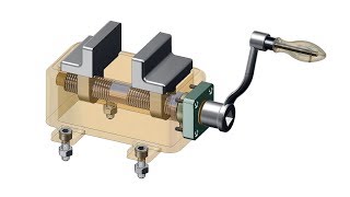 CATIA Digital mockup  Vise clamp  Mechanism [upl. by Sadoff]