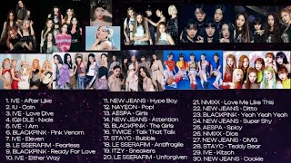 Kpop Favorites Mixed Playlist IVE BLACKPINK LESSERAFIM NEWJEANS AESPA TWICE STAYC Etc [upl. by Sillyhp617]