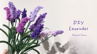 DIY Lavender Flower  How to Make Lavender Flower with Pipe Cleaners Easy [upl. by Akemrehs]