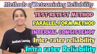 Methods of Determining Reliability TestRetestSplit HalfKuder Richardson FormulaCronbach’s Alpha [upl. by Uttasta]