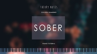 How to Play Childish Gambino  Sober  Theory Notes Piano Tutorial [upl. by Judie30]