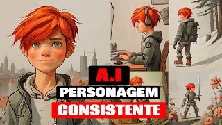 NOVA INTELIGÊNCIA ARTIFICIAL para PERSONAGENS CONSISTENTES Várias poses e locais diferentes na IA [upl. by Pietrek750]