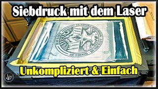 SIEBDRUCK  Einfach und OHNE Belichten  Xtool Siebdruck Vorrichtung [upl. by Saito394]