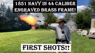 1851 Navy in 44 Caliber Engraved Brass Frame Real Life or Just a Fantasy Revolver [upl. by Esirtal]