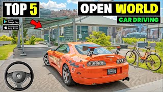 Top 10 OPEN WORLD Car Games Like Forza Horizon For Android amp iOS  High Graphics [upl. by Fanestil]