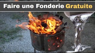 Comment faire une fonderie artisanale Forge aluminium sans gas mais avec du bois 2024 [upl. by Ayerf]