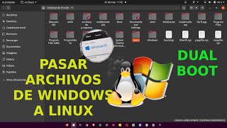 PASAR ARCHIVOS DE WINDOWS A LINUX DUAL BOOT UBUNTU GNOME [upl. by Rockwood]