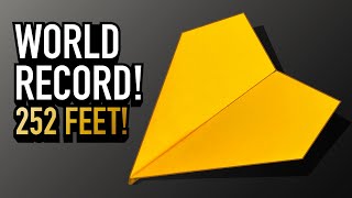 New WORLD RECORD Paper Airplane How to Make the BEST Paper Airplane for Distance [upl. by Arres]