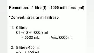 Class 3 Conversion litres amp millilitres [upl. by Nance]