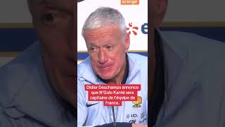 Didier Deschamps annonce que N’Golo Kanté sera capitaine de l’équipe de France [upl. by Secnarf]