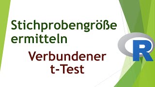 Stichprobengröße beim tTest mit verbundenen Stichproben in R  Analysieren in R 100 [upl. by Banwell]