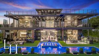 Touring a 48000000 Modern Florida Mansion With Superyacht Dock [upl. by Ecirtal]