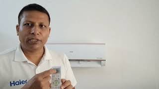 Haier Inverter AC Remote Function ECO Mode In Hindi [upl. by Trebuh]