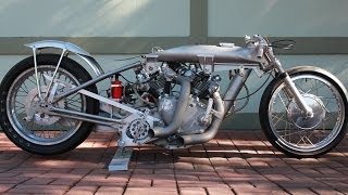 Vincent Motorcycle Dragster Barn Job Rapide Not Black Shadow Drag Racer [upl. by Eindys]