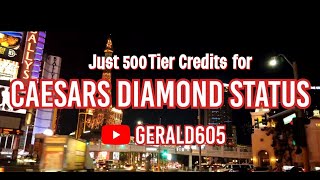 Earn Caesars Diamond Status With Just 500 Tier Credits  July 2023 [upl. by Eiznekam]