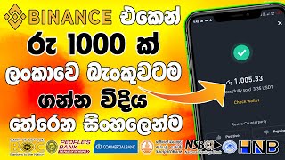 රු1000 ක් බයිනෑන්ස් ඒකෙන් ගමු  online job sinhala  online job at home sinhala 2024 [upl. by Anad]