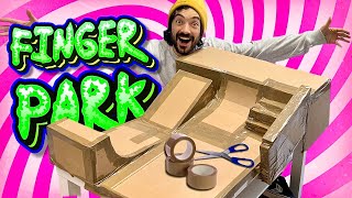 Fabricamos un FINGER SKATE PARK DE CARTON  DIY [upl. by Minier749]