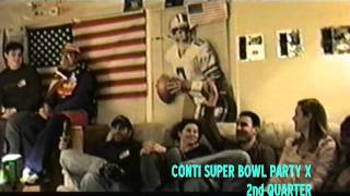 2001 PATRIOTS SUPER BOWL XXXVI 36 PARTY  Fan Reaction  232002 2nd Quarter  1018 [upl. by Asiralc]