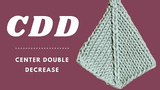 CDD  Center Double Decrease Knit Tutorial  Decrease 2 stitches Evenly [upl. by Salomo]