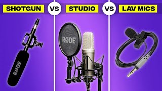 Best Microphone for YouTubers Shotgun vs Studio vs Lav Mic [upl. by Sobmalarah442]