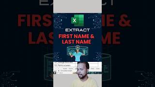 Extract First Name amp Last Name In Excel shorts excel exceltips exceltricks [upl. by Jovi]