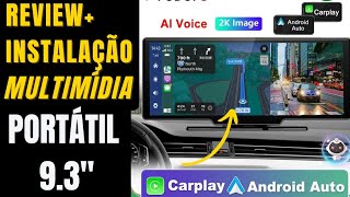 Review Multimidia Portatil 93quot Carplay Android auto [upl. by Ivett895]