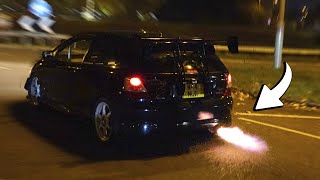 EP3 Flames Leaving a Car Meet  Modified Cars Leaving a Car Meet RC Meets [upl. by Molloy145]