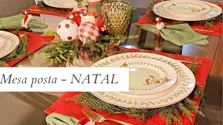 Mesa posta de Natal montagem fácil e prática com pratos temáticos  MULHERES ATUAIS [upl. by Adaiha663]