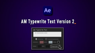 AM Typewrite Text 2 for After Effects [upl. by Roosnam618]