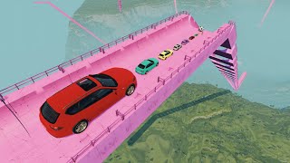 Small to Giant Cars vs Mega Ramp  BeamNGdrive [upl. by Rogergcam869]