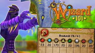 Wizard101 Level 170 Death PvP 196 Damage CATCH OF THE DAY Combo [upl. by Haerb688]