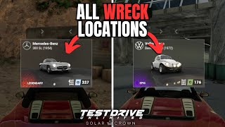 TDU Solar Crown All Wreck Locations 300 SL amp VW Beetle Buggy [upl. by Anuahsed]