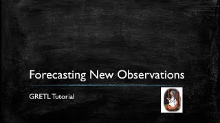 Gretl Tutorial 3 Forecasting New Observations [upl. by Drawets]