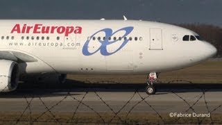 Air Europa A330200 take off rwy23 at Geneva Cointrin GVALSGG [upl. by Atiran]