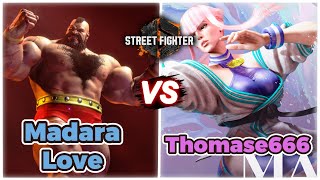 SF6  Madara Love Zangief  VS Thomase666 Manon [upl. by Sorkin]