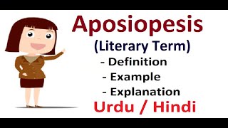 What is Aposiopesis  Literary Device Explain in Hindi  Urdu [upl. by Aicatsana]