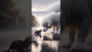 The story of a dog saving a kitten cat kitten story cute dog [upl. by Kcaz750]